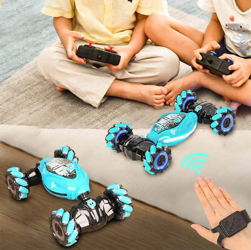 Drift car with dual control and LED lights for kids