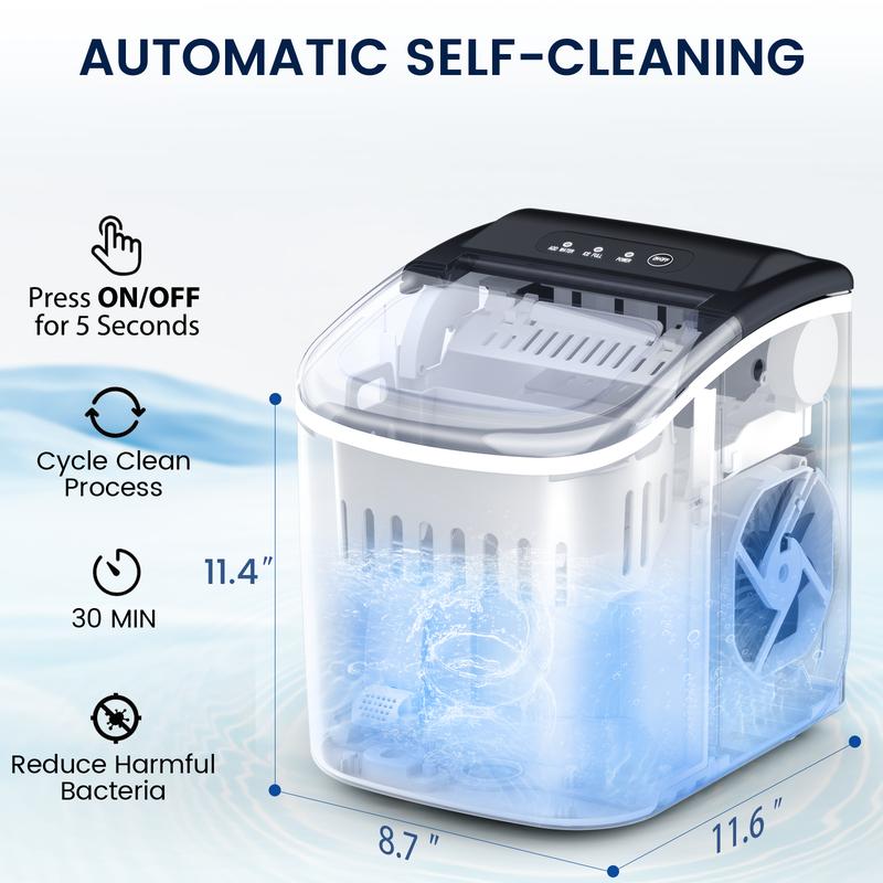 Ice maker with automatic self-cleaning function and cycle process