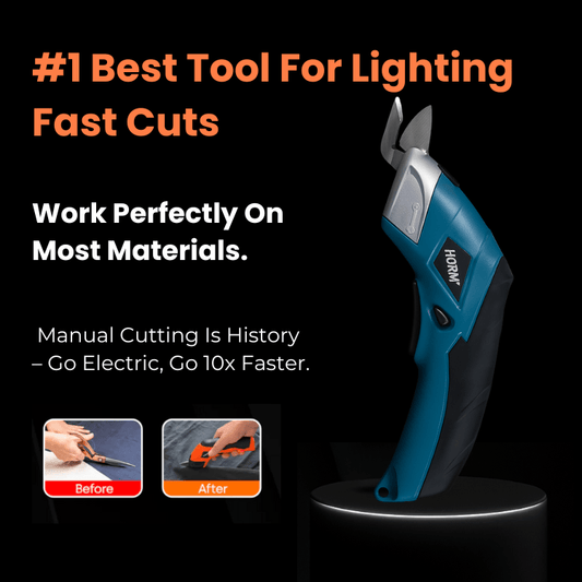 Cordless electric scissors for fabric cutting